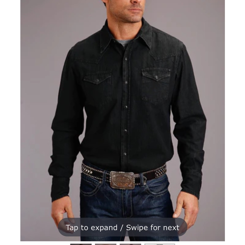 Stetson Black Western Snap Shirt